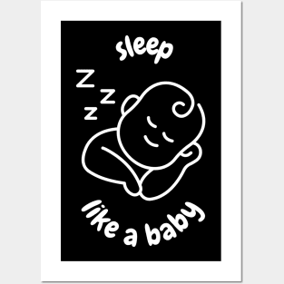 Sleep Like a Baby (White Print) Posters and Art